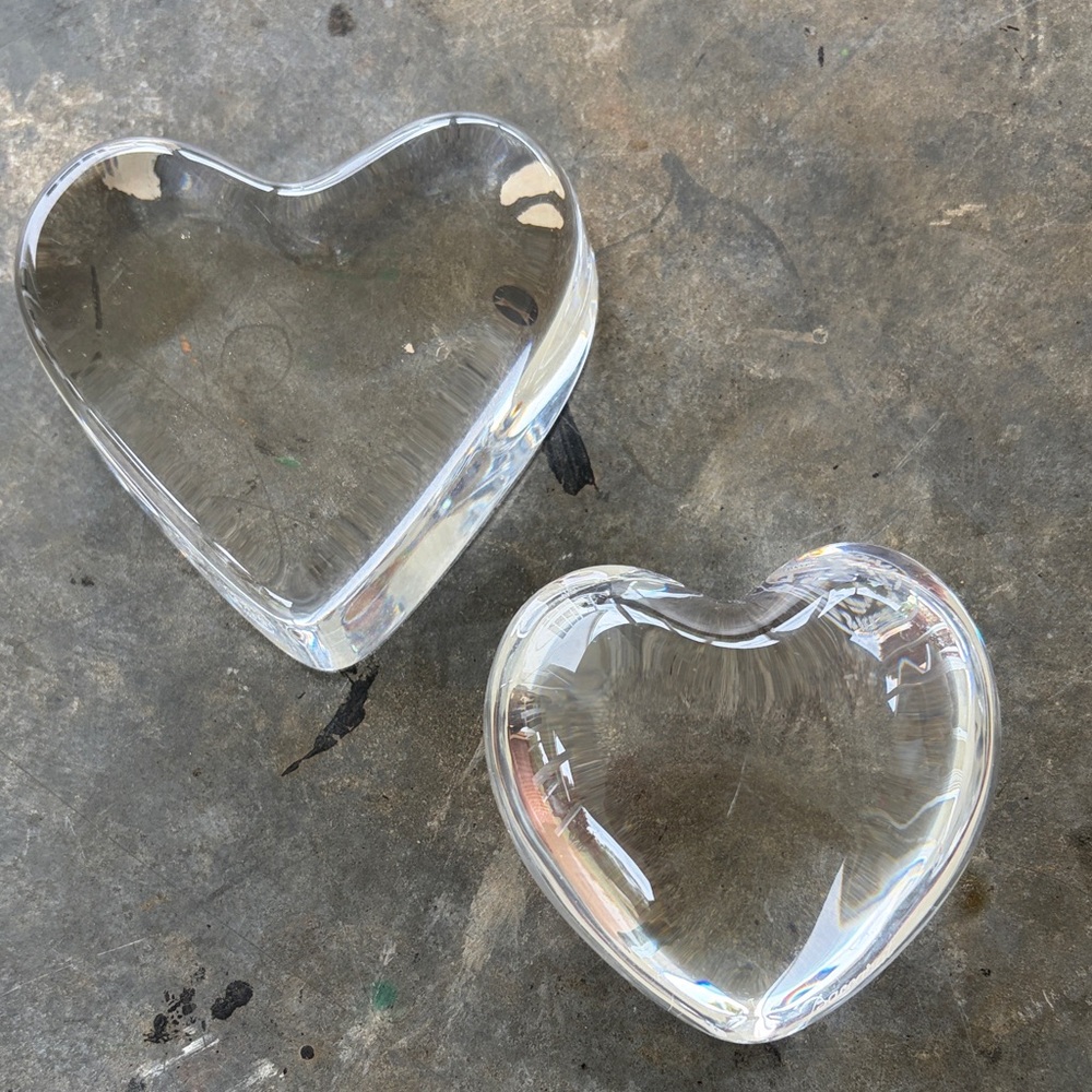 Baccarat Crystal hearts set